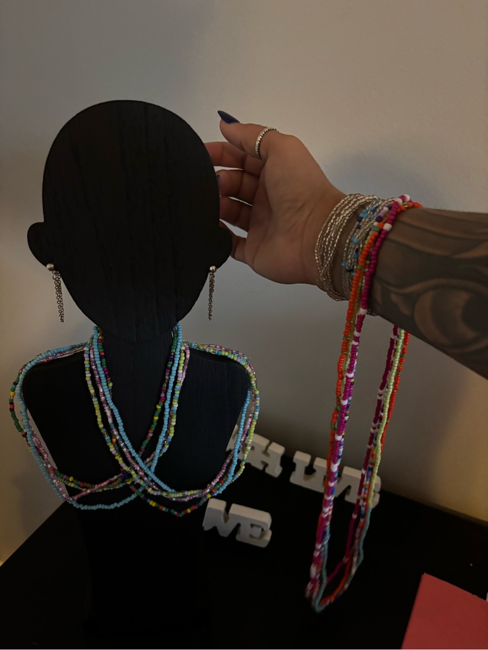Bundle and Save! Multicolor Seed Bead Layered Necklace - Picture 4 of 4